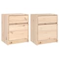 Miniatyrbillede 3 af 11: vidaXL sengeborde 2 stk. 40x31x50 cm massivt fyrretræ -  Natborde