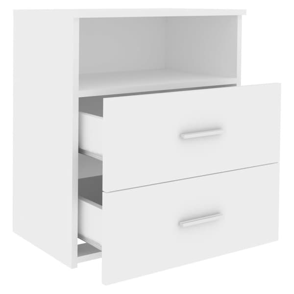 vidaXL Sängbord vit 50x32x60 cm - Nattduksbord