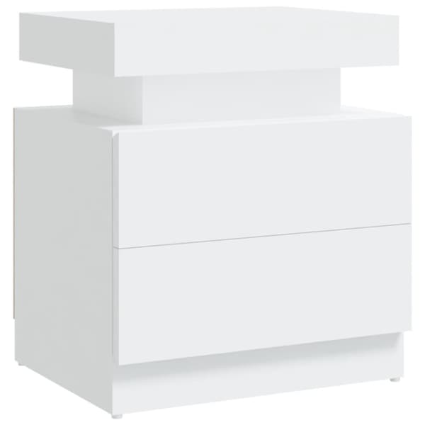 vidaXL Sidoskåp vit 45x35x52 cm spånskiva - Nattduksbord