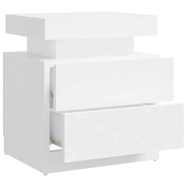 vidaXL Sidoskåp vit 45x35x52 cm spånskiva - Nattduksbord