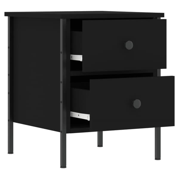 vidaXL sengebord 40x42x50 cm konstrueret træ sort - Natborde