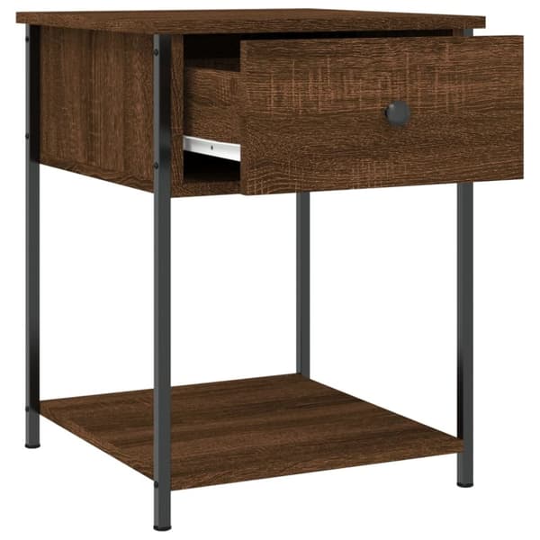 vidaXL Sängbord 2 st brun ek 44x45x58 cm konstruerat trä - Nattduksbord