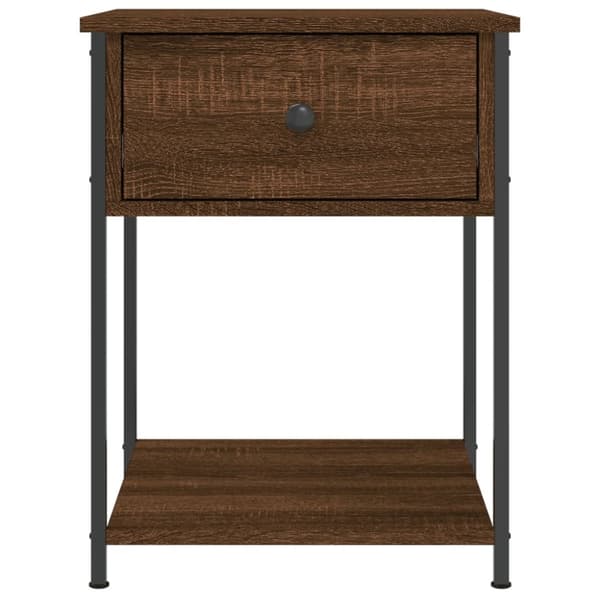 vidaXL Sängbord 2 st brun ek 44x45x58 cm konstruerat trä - Nattduksbord