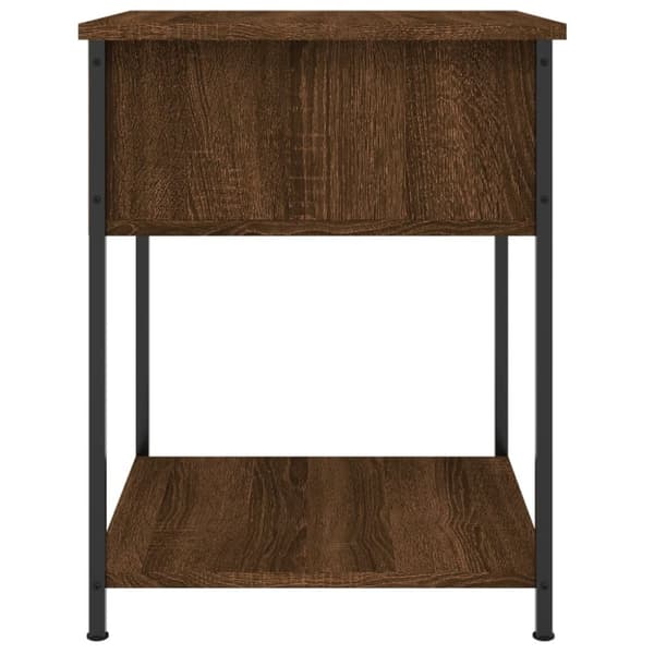 vidaXL Sängbord 2 st brun ek 44x45x58 cm konstruerat trä -  Nattduksbord