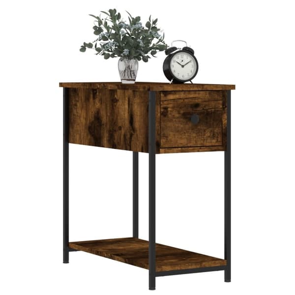 vidaXL Yöpöydät 2 kpl savutammi 30x60x60 cm tekninen puu -  Yöpöydät