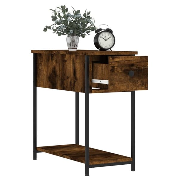 vidaXL Yöpöydät 2 kpl savutammi 30x60x60 cm tekninen puu -  Yöpöydät