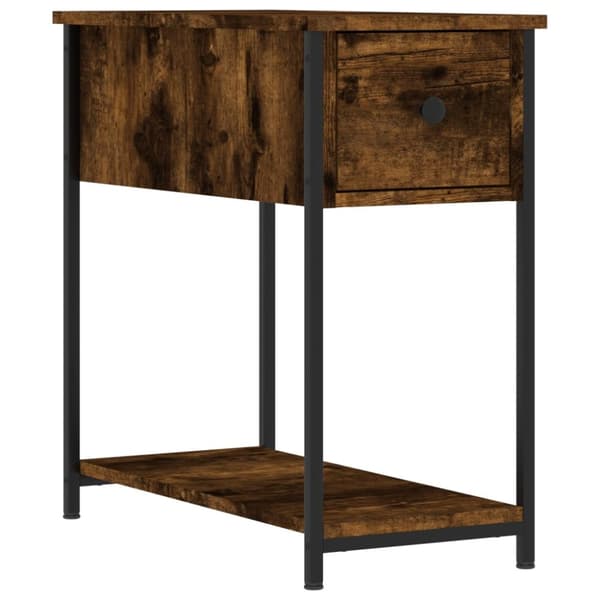 vidaXL Yöpöydät 2 kpl savutammi 30x60x60 cm tekninen puu -  Yöpöydät