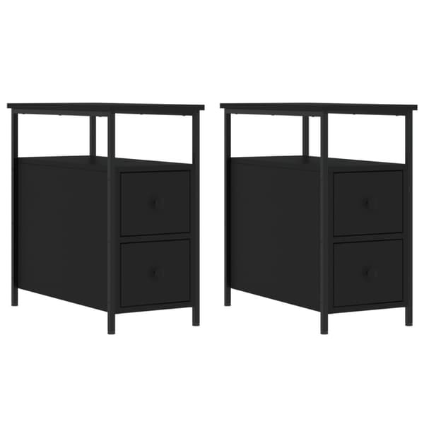 vidaXL sengebord 2 stk. 30x60x60 cm konstrueret træ sort - Natborde
