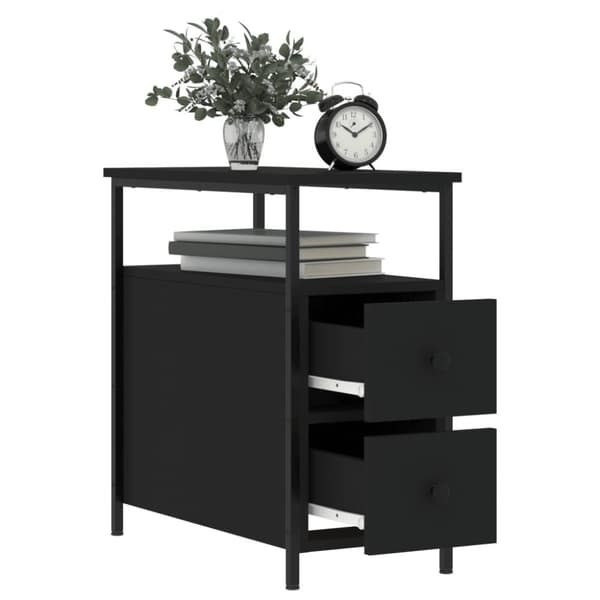 vidaXL sengebord 2 stk. 30x60x60 cm konstrueret træ sort - Natborde