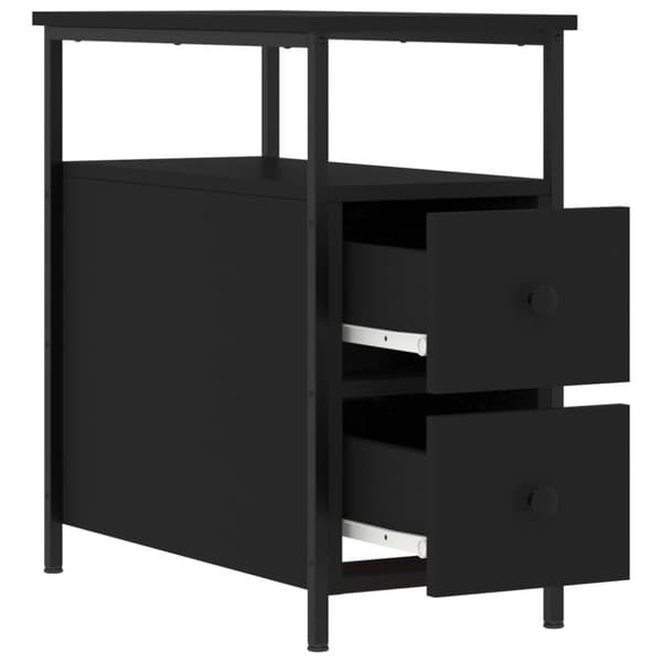vidaXL sengebord 2 stk. 30x60x60 cm konstrueret træ sort - Natborde