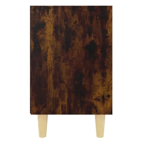 vidaXL sengeborde 2 stk. med massive træben 40x30x50 cm røget egetræ - Natborde