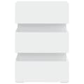 Pikkukuva 6 / 11: vidaXL Yöpöytä LED-valoilla valkoinen 45x35x67 cm tekninen puu -  Yöpöydät