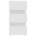 Pikkukuva 7 / 11: vidaXL Yöpöytä LED-valoilla valkoinen 45x35x67 cm tekninen puu -  Yöpöydät