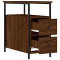 Miniatyrbillede 8 af 11: vidaXL sengeborde 2 stk. 30x60x60 cm brun egetræsfarve -  Natborde