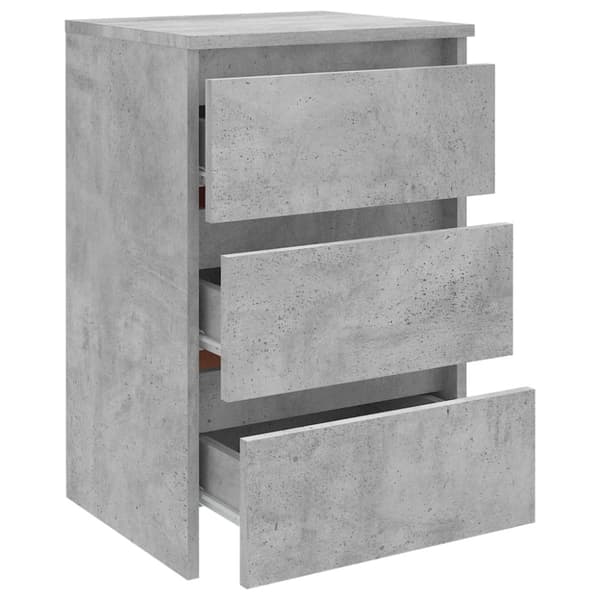 vidaXL Sängbord betonggrå 40x35x62,5 cm konstruerat trä - Nattduksbord