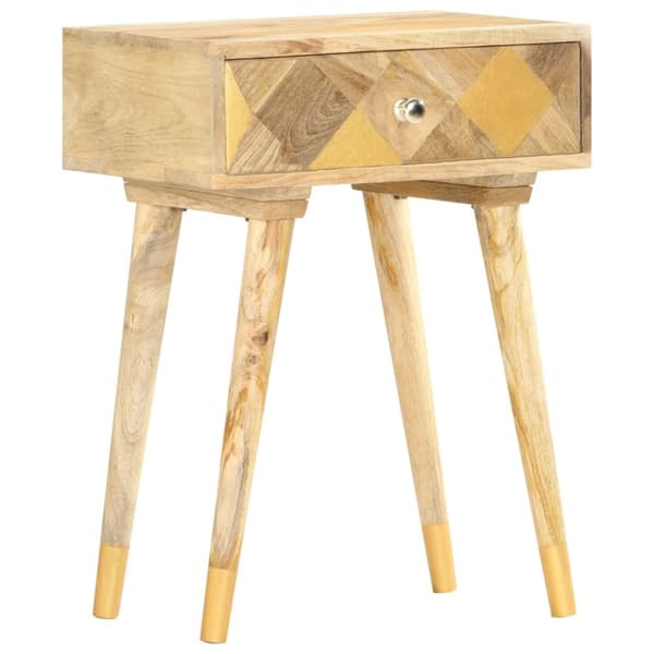 vidaXL Sängbord 43x30x58 cm massivt mangoträ -  Nattduksbord