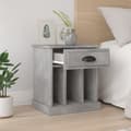 Miniatyrbillede 4 af 11: vidaXL sengeborde 2 stk. 43x36x50 cm betongrå -  Natborde