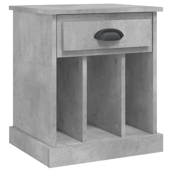 vidaXL sengeborde 2 stk. 43x36x50 cm betongrå -  Natborde