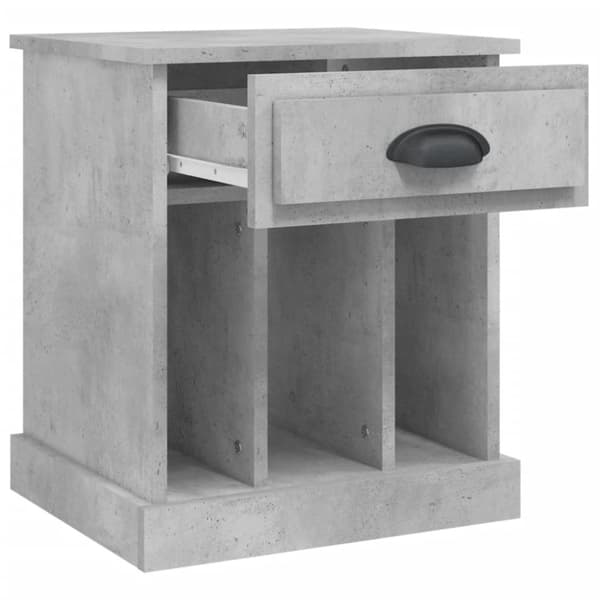 vidaXL sengeborde 2 stk. 43x36x50 cm betongrå -  Natborde