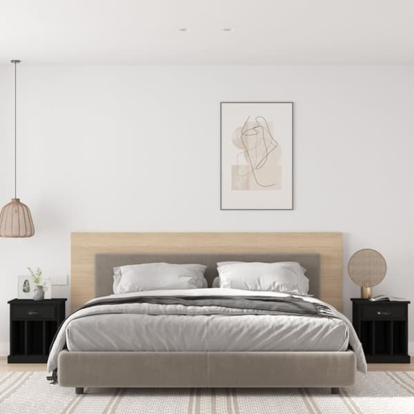 vidaXL Yöpöydät 2 kpl musta 43x36x50 cm -  Yöpöydät