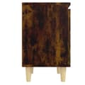 Miniatyrbillede 8 af 11: vidaXL sengeborde 2 stk. med massive træben 40x30x50 cm røget egetræ -  Natborde