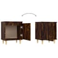 Miniatyrbillede 9 af 11: vidaXL sengeborde 2 stk. med massive træben 40x30x50 cm røget egetræ -  Natborde