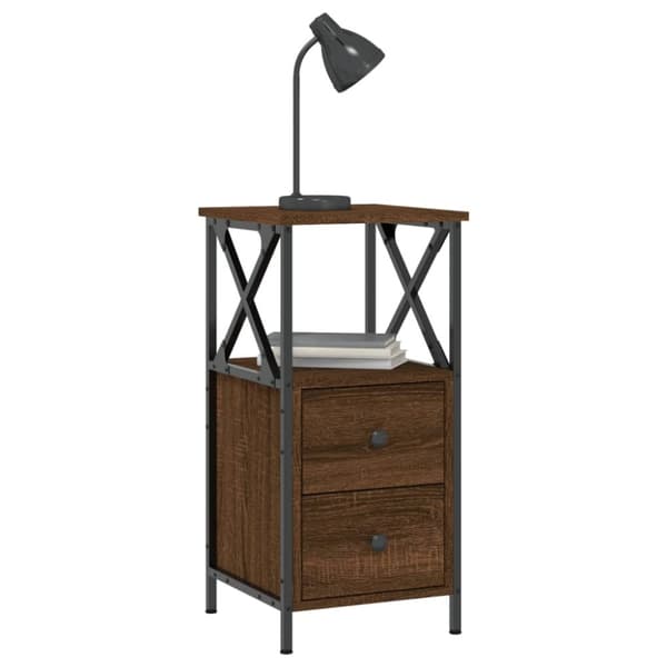 vidaXL sengebord 34x35,5x70 cm konstrueret træ brun egetræsfarve -  Natborde