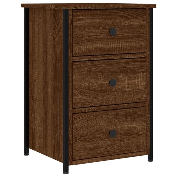 vidaXL sengebord 40x36x60 cm konstrueret træ brun egetræsfarve -  Natborde