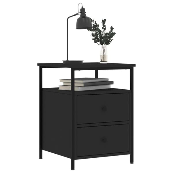 vidaXL sengebord 44x45x60 cm konstrueret træ sort -  Natborde