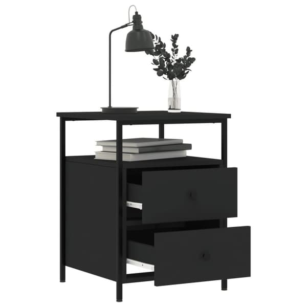 vidaXL sengebord 44x45x60 cm konstrueret træ sort -  Natborde