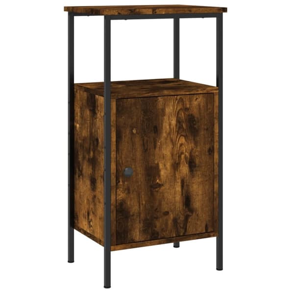 vidaXL sengeborde 2 stk. 41x31x80 cm konstrueret træ røget egetræ - Natborde