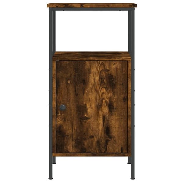 vidaXL sengeborde 2 stk. 41x31x80 cm konstrueret træ røget egetræ - Natborde