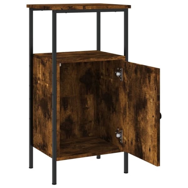 vidaXL sengeborde 2 stk. 41x31x80 cm konstrueret træ røget egetræ - Natborde
