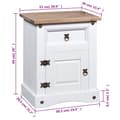 Miniatyrbillede 7 af 8: vidaXL sengebord Corona-serien 53x39x66 cm mexicansk fyrretræ -  Natborde
