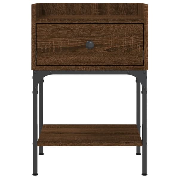 vidaXL Sängbord 2 st brun ek 40,5x31x60 cm konstruerat trä - Nattduksbord