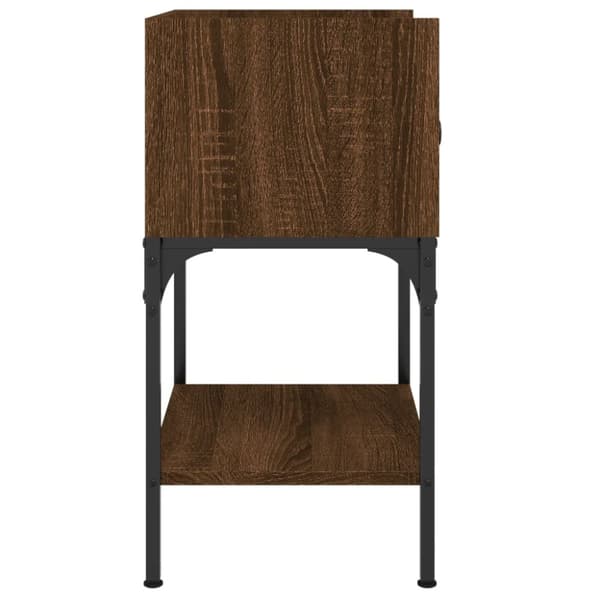 vidaXL Sängbord 2 st brun ek 40,5x31x60 cm konstruerat trä - Nattduksbord