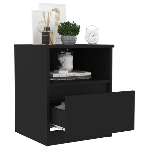 vidaXL sengeskab 2 stk. 40x40x50 cm konstrueret træ sort -  Natborde