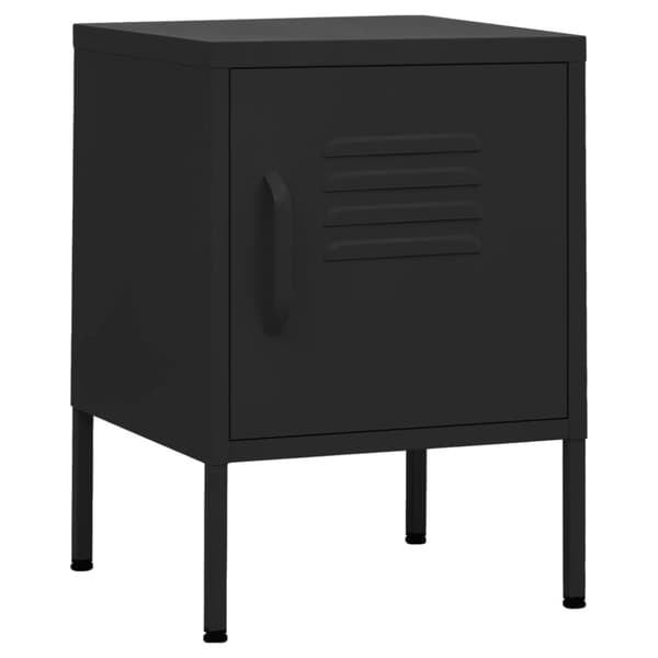 vidaXL natbord 35x35x51 cm stål sort - Natborde
