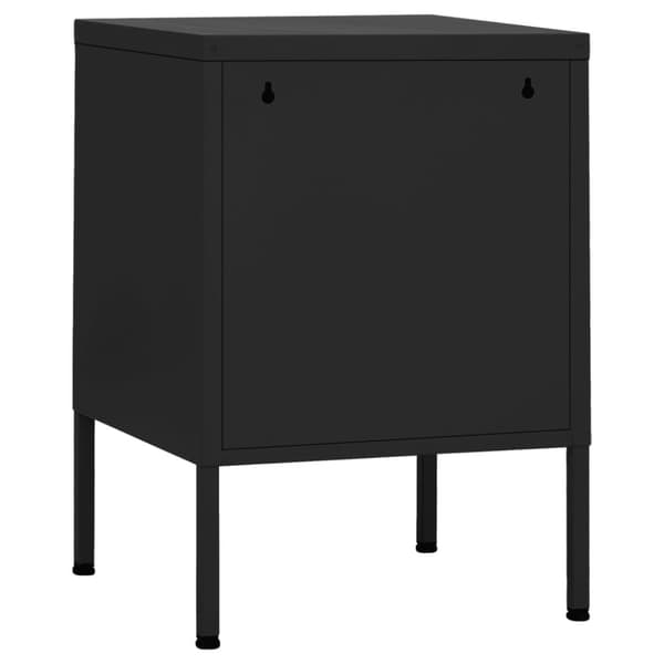 vidaXL natbord 35x35x51 cm stål sort - Natborde