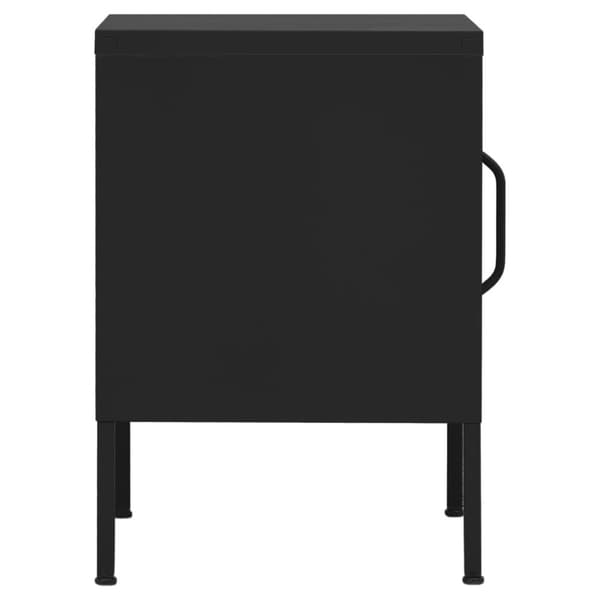 vidaXL natbord 35x35x51 cm stål sort - Natborde