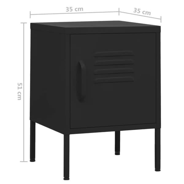 vidaXL natbord 35x35x51 cm stål sort - Natborde