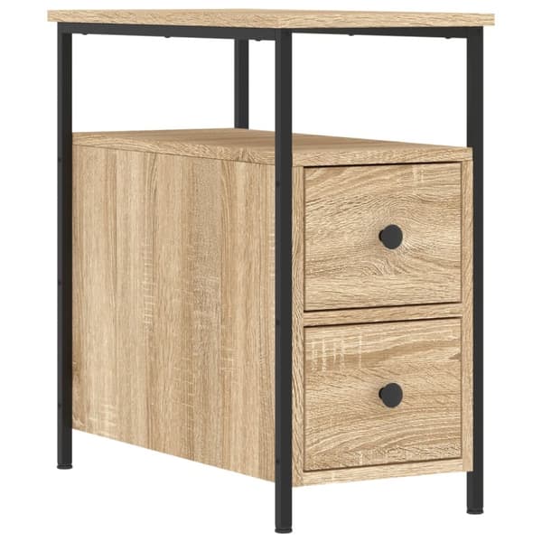 vidaXL sengebord 30x60x60 cm konstrueret træ sonoma-eg -  Natborde