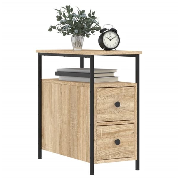vidaXL sengebord 30x60x60 cm konstrueret træ sonoma-eg -  Natborde