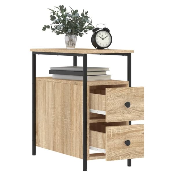 vidaXL sengebord 30x60x60 cm konstrueret træ sonoma-eg -  Natborde