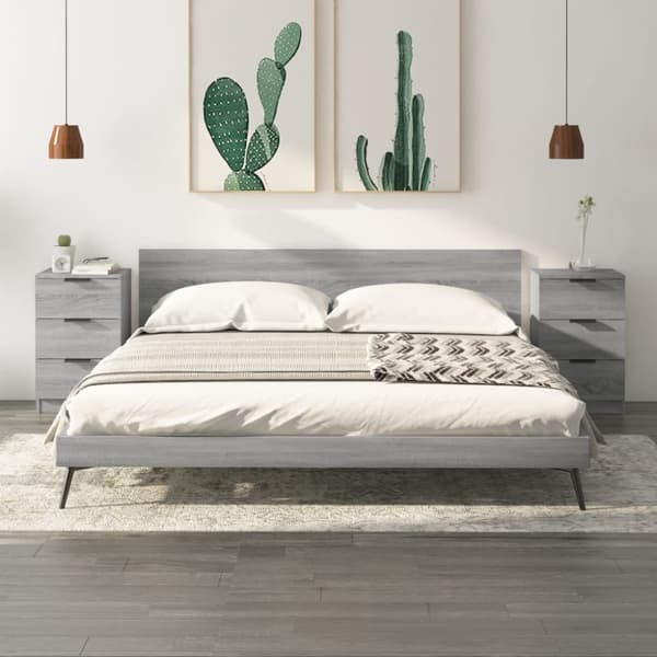 vidaXL Yöpöydät 2 kpl harmaa Sonoma 40x36x65 cm - Yöpöydät