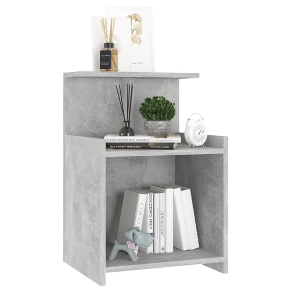 vidaXL sengeskab 40x35x60 cm spånplade betongrå - Natborde