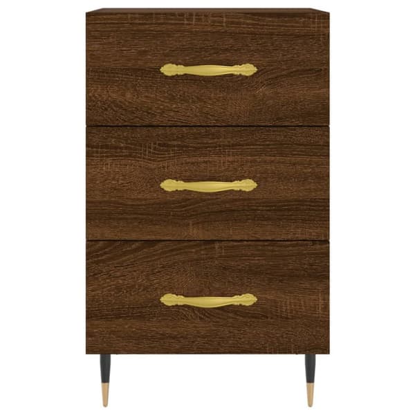 vidaXL Sängbord brun ek 40x40x66 cm konstruerat trä - Nattduksbord