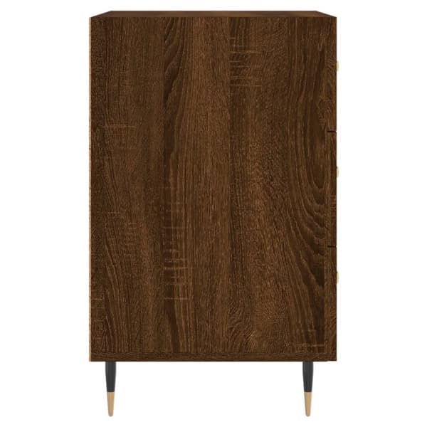 vidaXL Sängbord brun ek 40x40x66 cm konstruerat trä - Nattduksbord