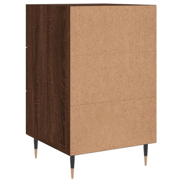 vidaXL Sängbord brun ek 40x40x66 cm konstruerat trä - Nattduksbord