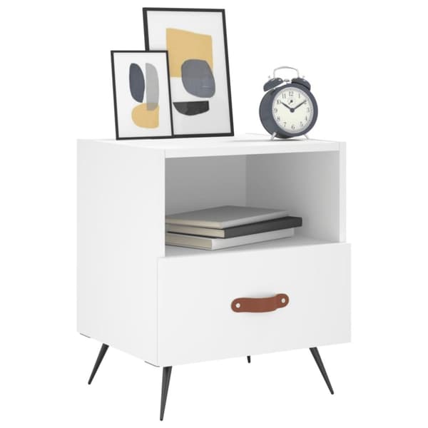 vidaXL sengeborde 2 stk. 40x35x47,5 cm konstrueret træ hvid - Natborde
